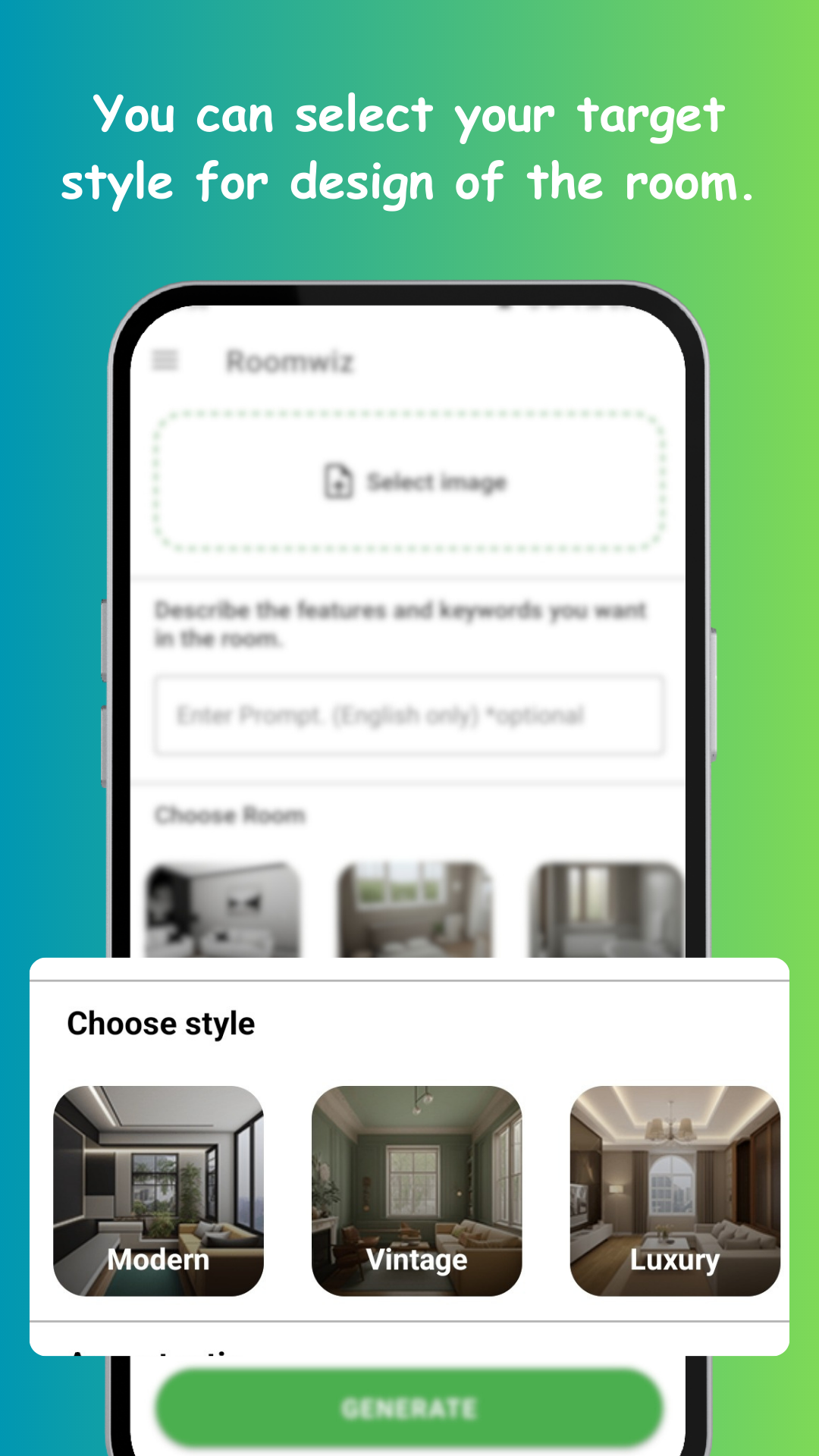 Adding custom preferences such as furniture and colors to the design
