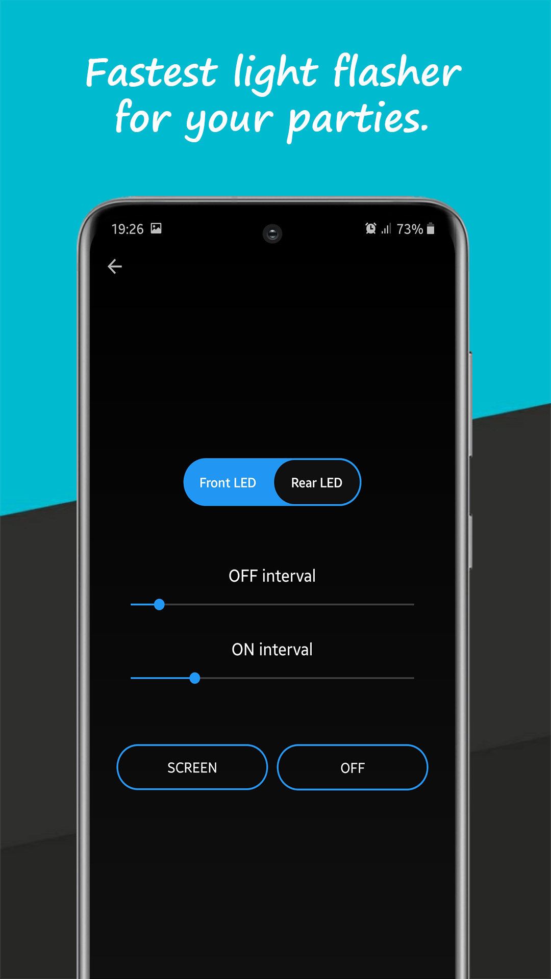 Screen light mode for devices without an LED flash