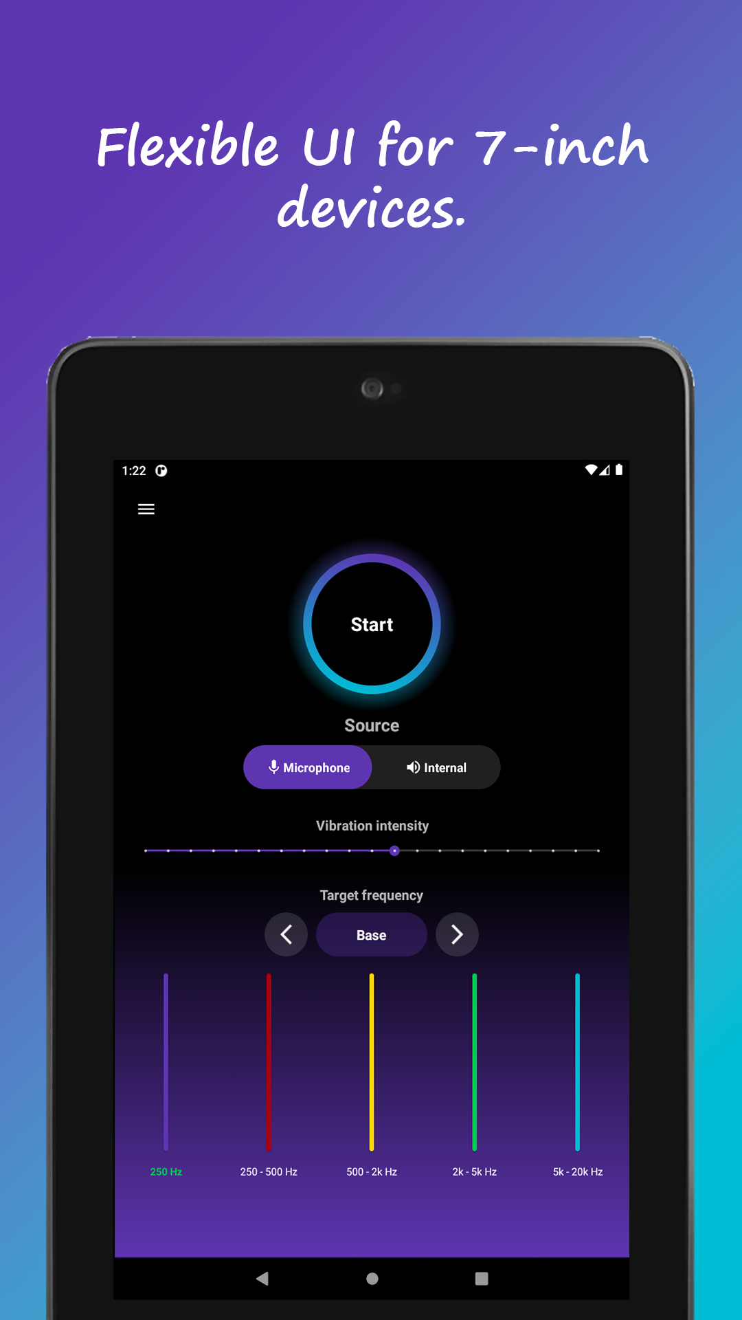 Music haptics mode turning bass and melody into vibration