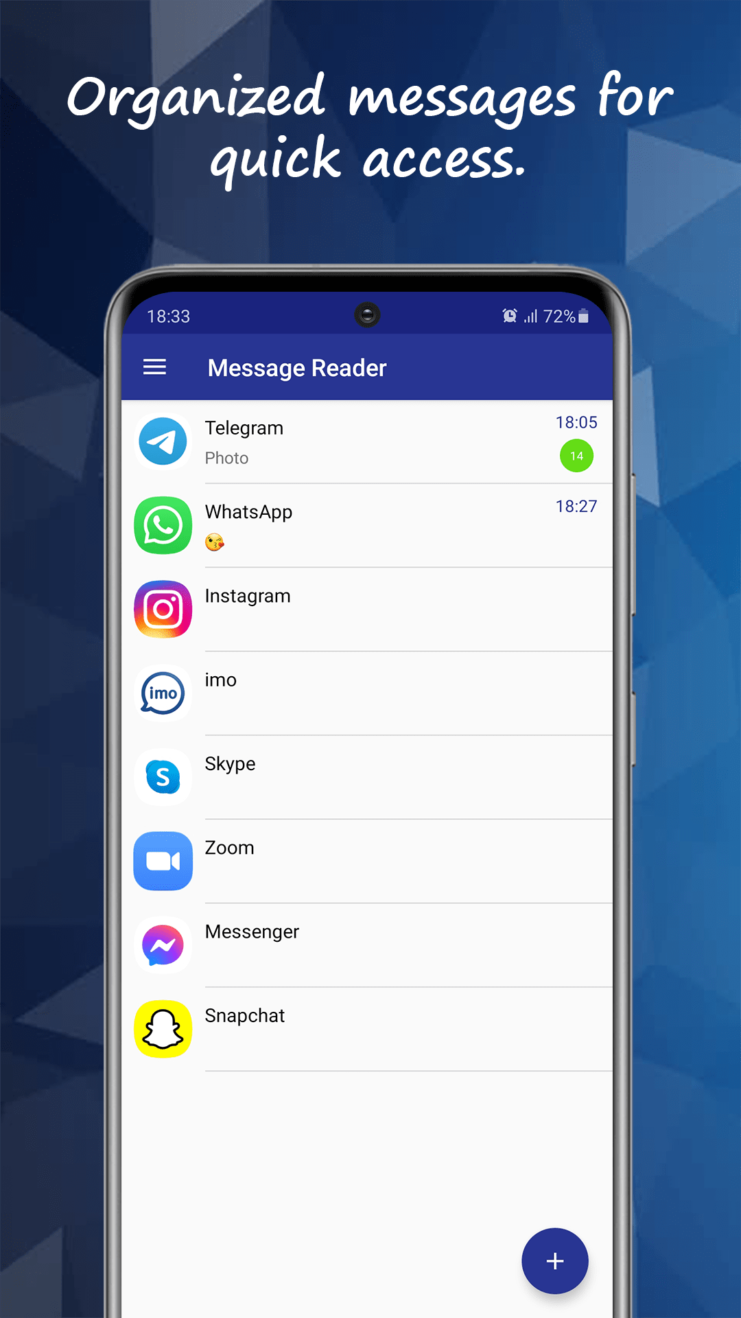 Unseen app inbox showing messages read privately without blue ticks