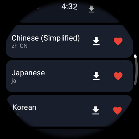 Downloading an offline language pack to translate without internet